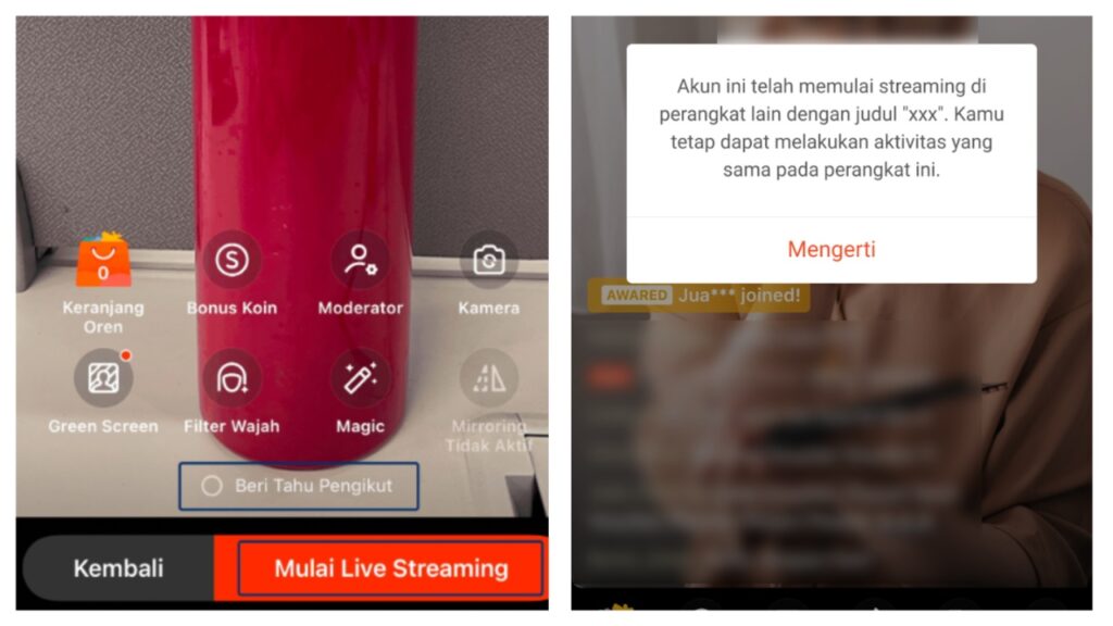 cara live shopee